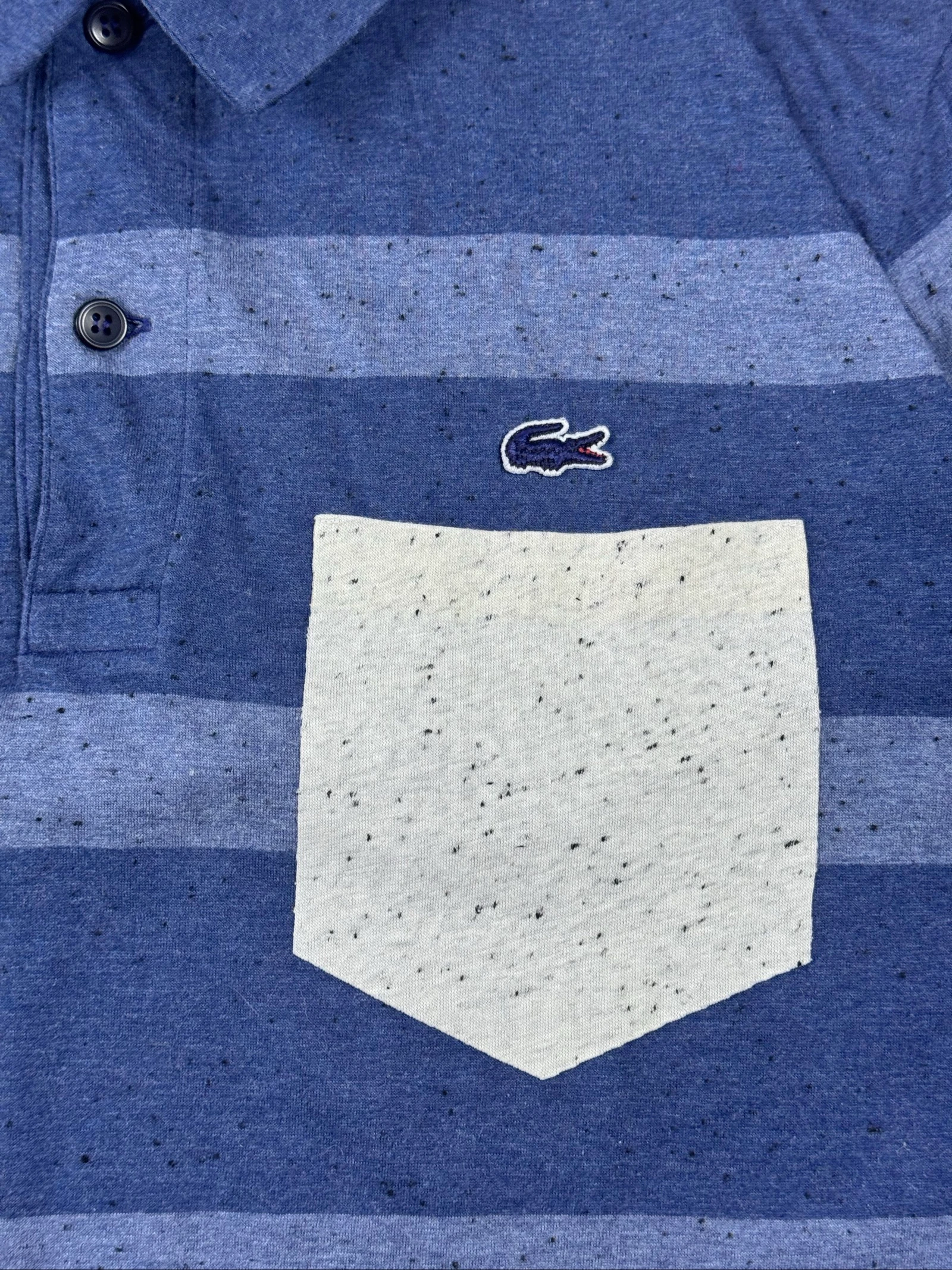 Lacoste Regular Fit Striped Polo Shirt XL Blue Pocket – photo 5